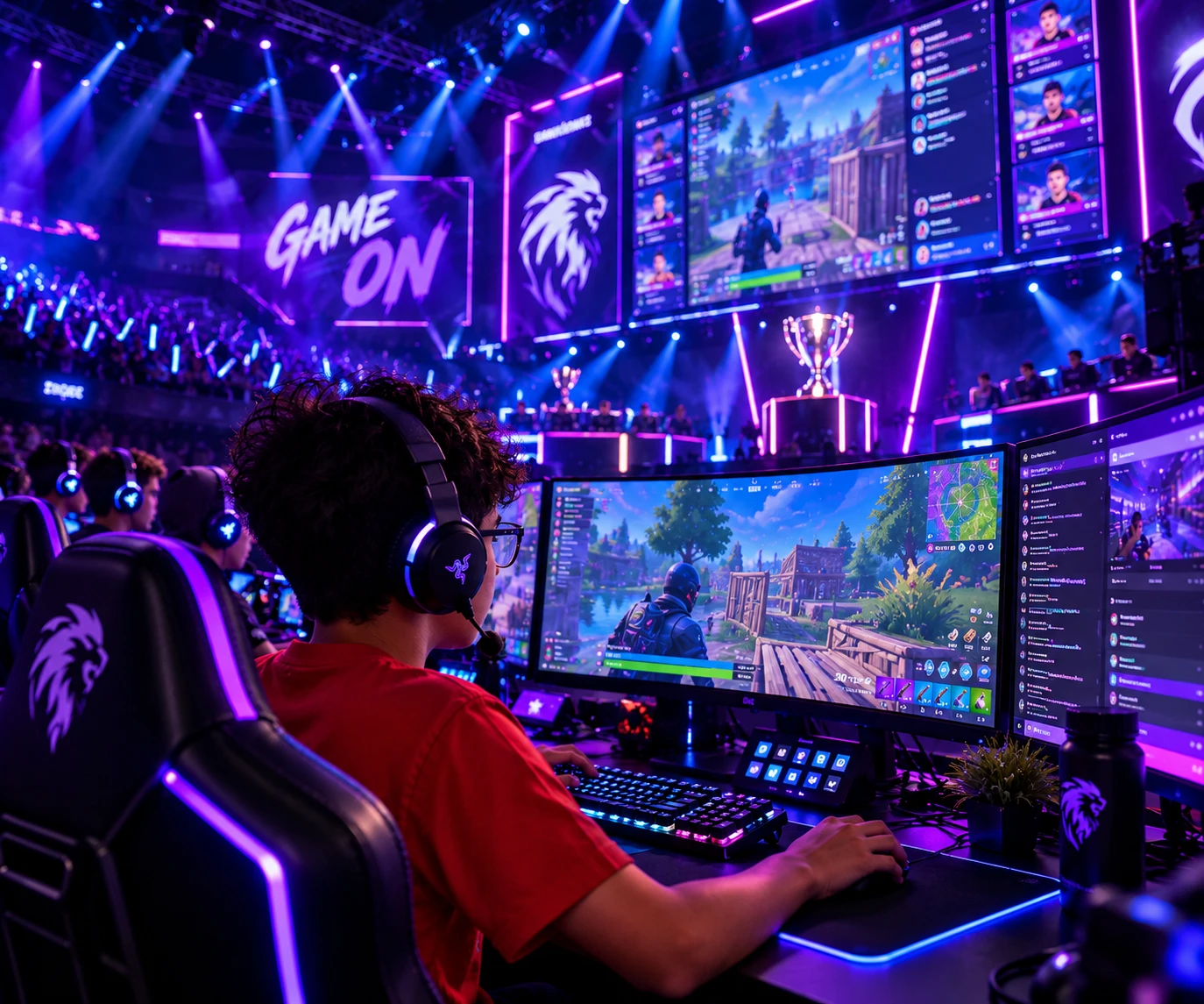 Chahid en compétition dans une arène esport