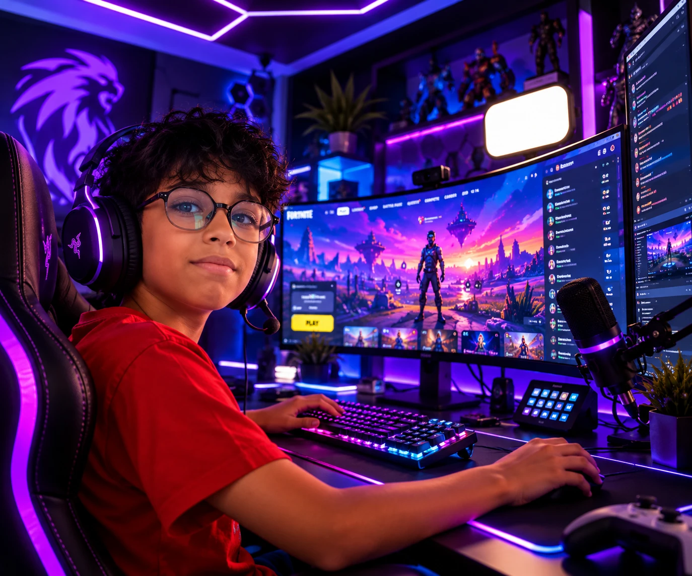 Chahid dans sa salle de stream